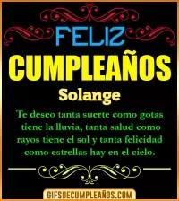 GIF Frases de Cumpleaños Solange